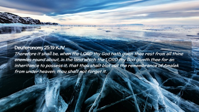 Picture 02 - Deuteronomy 25:19 KJV Desktop Wallpaper - Therefore it shall be, when the LORD thy God hath - Desktop Bible Verse Wallpaper