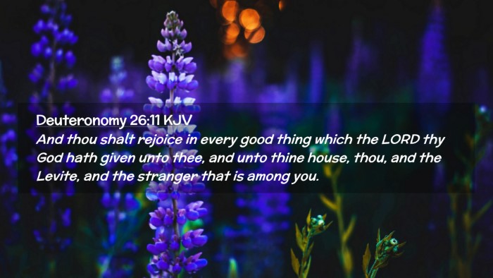 Picture 02 - Deuteronomy 26:11 KJV Desktop Wallpaper - And thou shalt rejoice in every good thing which - Desktop Bible Verse Wallpaper