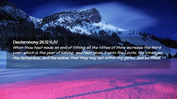 Picture 02 - Deuteronomy 26:12 KJV Desktop Wallpaper - When thou hast made an end of tithing all the - Desktop Bible Verse Wallpaper