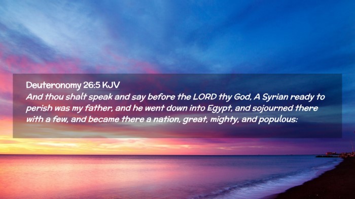 Picture 02 - Deuteronomy 26:5 KJV Desktop Wallpaper - And thou shalt speak and say before the LORD thy - Desktop Bible Verse Wallpaper