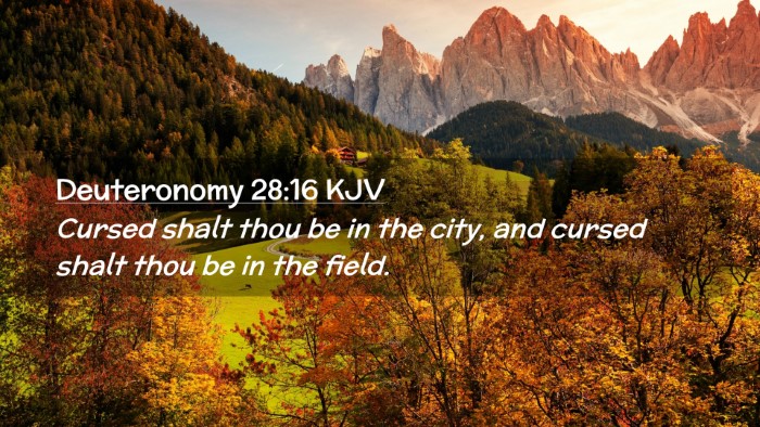 Picture 02 - Deuteronomy 28:16 KJV Desktop Wallpaper - Cursed shalt thou be in the city, and cursed - Desktop Bible Verse Wallpaper
