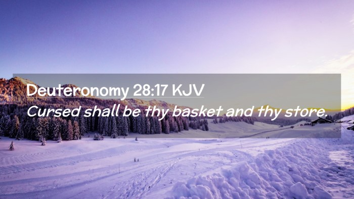Picture 02 - Deuteronomy 28:17 KJV Desktop Wallpaper - Cursed shall be thy basket and thy - Desktop Bible Verse Wallpaper