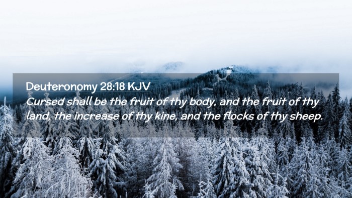 Picture 02 - Deuteronomy 28:18 KJV Desktop Wallpaper - Cursed shall be the fruit of thy body, and the - Desktop Bible Verse Wallpaper