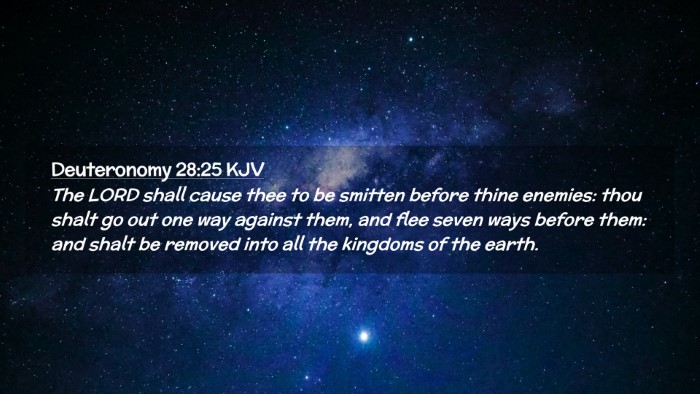 Picture 02 - Deuteronomy 28:25 KJV Desktop Wallpaper - The LORD shall cause thee to be smitten before - Desktop Bible Verse Wallpaper