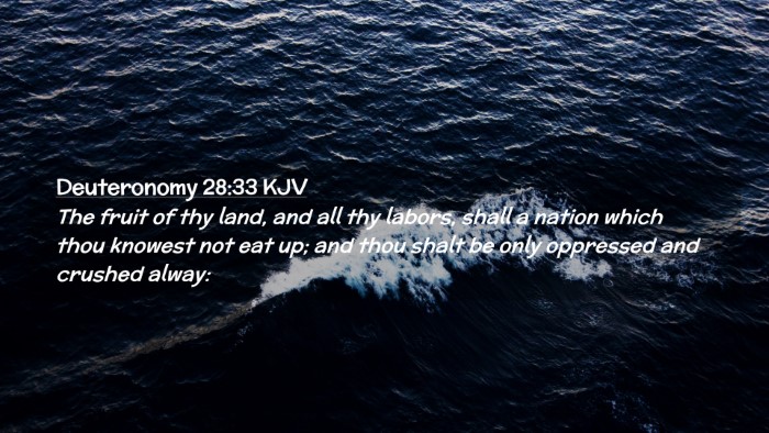Picture 02 - Deuteronomy 28:33 KJV Desktop Wallpaper - The fruit of thy land, and all thy labors, shall - Desktop Bible Verse Wallpaper