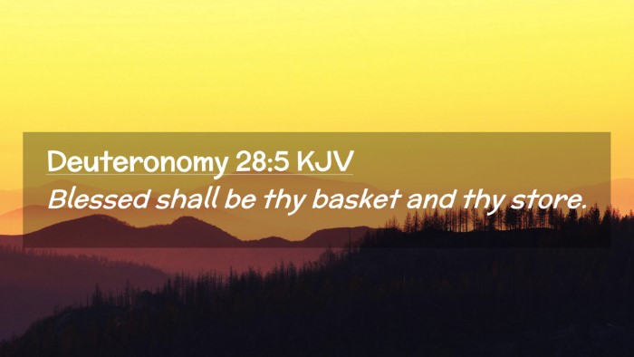 Picture 02 - Deuteronomy 28:5 KJV Desktop Wallpaper - Blessed shall be thy basket and thy - Desktop Bible Verse Wallpaper