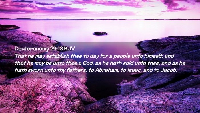 Picture 02 - Deuteronomy 29:13 KJV Desktop Wallpaper - That he may establish thee to day for a people - Desktop Bible Verse Wallpaper