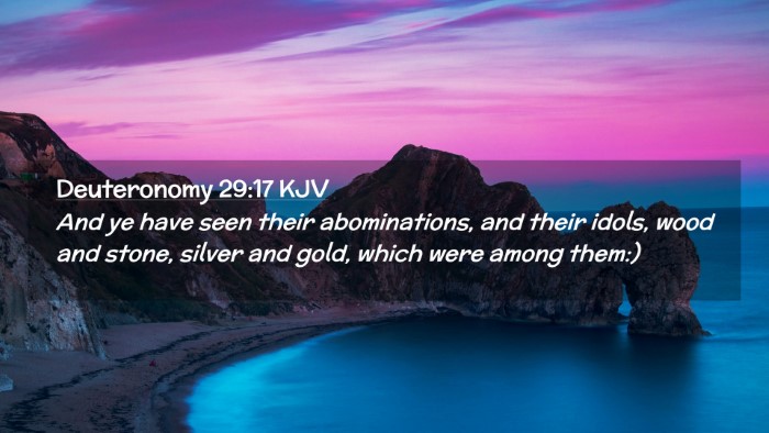 Picture 02 - Deuteronomy 29:17 KJV Desktop Wallpaper - And ye have seen their abominations, and their - Desktop Bible Verse Wallpaper