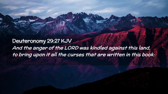 Picture 02 - Deuteronomy 29:27 KJV Desktop Wallpaper - And the anger of the LORD was kindled against - Desktop Bible Verse Wallpaper