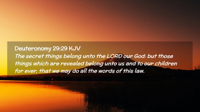 Picture 02 - Deuteronomy 29:29 KJV Desktop Wallpaper - The secret things belong unto the LORD our God: - Desktop Bible Verse Wallpaper