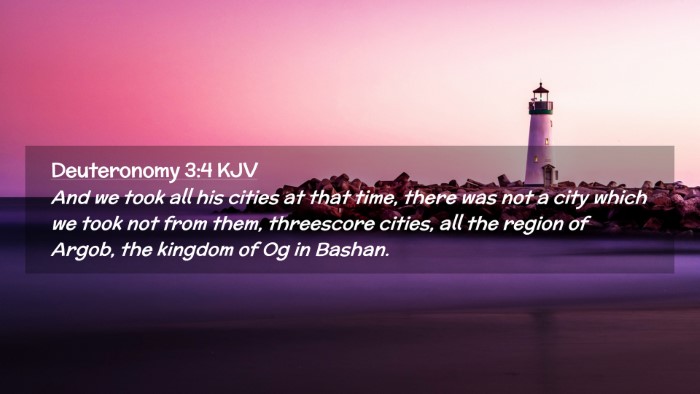 Picture 02 - Deuteronomy 3:4 KJV Desktop Wallpaper - And we took all his cities at that time, there - Desktop Bible Verse Wallpaper