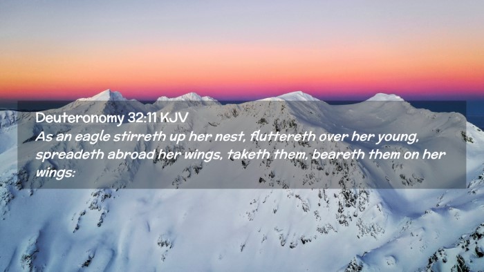 Picture 02 - Deuteronomy 32:11 KJV Desktop Wallpaper - As an eagle stirreth up her nest, fluttereth over - Desktop Bible Verse Wallpaper