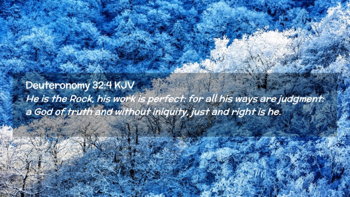 Picture 02 - Deuteronomy 32:4 KJV Desktop Wallpaper - He is the Rock, his work is perfect: for all his - Desktop Bible Verse Wallpaper