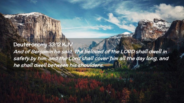 Picture 02 - Deuteronomy 33:12 KJV Desktop Wallpaper - And of Benjamin he said, The beloved of the LORD - Desktop Bible Verse Wallpaper