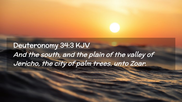 Picture 02 - Deuteronomy 34:3 KJV Desktop Wallpaper - And the south, and the plain of the valley of - Desktop Bible Verse Wallpaper