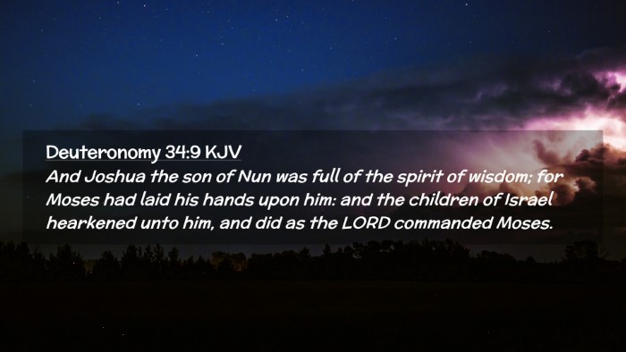 Picture 02 - Deuteronomy 34:9 KJV Desktop Wallpaper - And Joshua the son of Nun was full of the spirit - Desktop Bible Verse Wallpaper