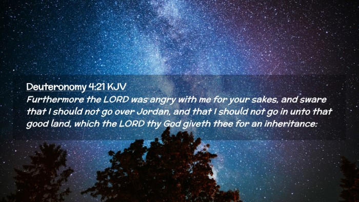 Picture 02 - Deuteronomy 4:21 KJV Desktop Wallpaper - Furthermore the LORD was angry with me for your - Desktop Bible Verse Wallpaper