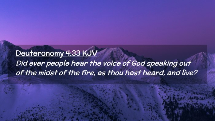 Picture 02 - Deuteronomy 4:33 KJV Desktop Wallpaper - Did ever people hear the voice of God speaking - Desktop Bible Verse Wallpaper