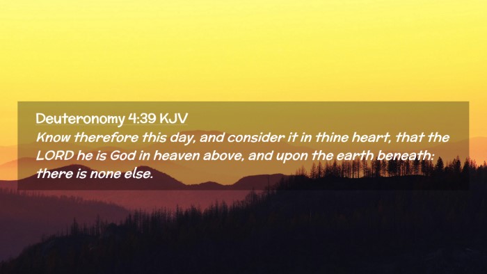 Picture 02 - Deuteronomy 4:39 KJV Desktop Wallpaper - Know therefore this day, and consider it in thine - Desktop Bible Verse Wallpaper