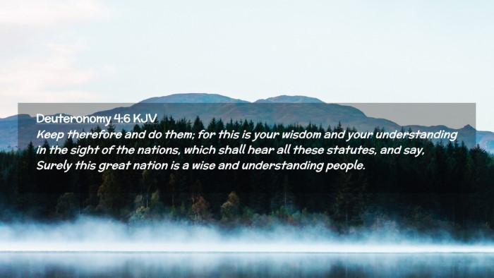 Picture 02 - Deuteronomy 4:6 KJV Desktop Wallpaper - Keep therefore and do them; for this is your - Desktop Bible Verse Wallpaper