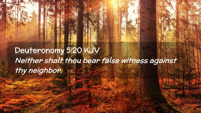 Picture 02 - Deuteronomy 5:20 KJV Desktop Wallpaper - Neither shalt thou bear false witness against thy - Desktop Bible Verse Wallpaper