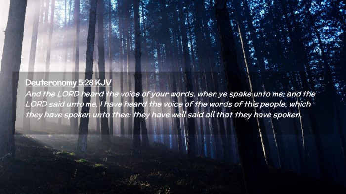 Picture 02 - Deuteronomy 5:28 KJV Desktop Wallpaper - And the LORD heard the voice of your words, when - Desktop Bible Verse Wallpaper