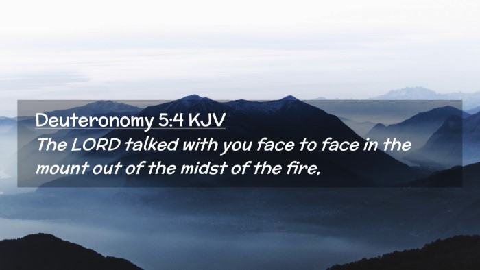 Picture 02 - Deuteronomy 5:4 KJV Desktop Wallpaper - The LORD talked with you face to face in the - Desktop Bible Verse Wallpaper