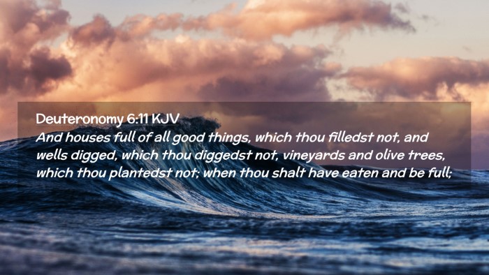 Picture 02 - Deuteronomy 6:11 KJV Desktop Wallpaper - And houses full of all good things, which thou - Desktop Bible Verse Wallpaper