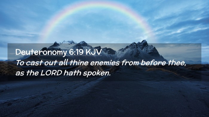 Picture 02 - Deuteronomy 6:19 KJV Desktop Wallpaper - To cast out all thine enemies from before thee, - Desktop Bible Verse Wallpaper
