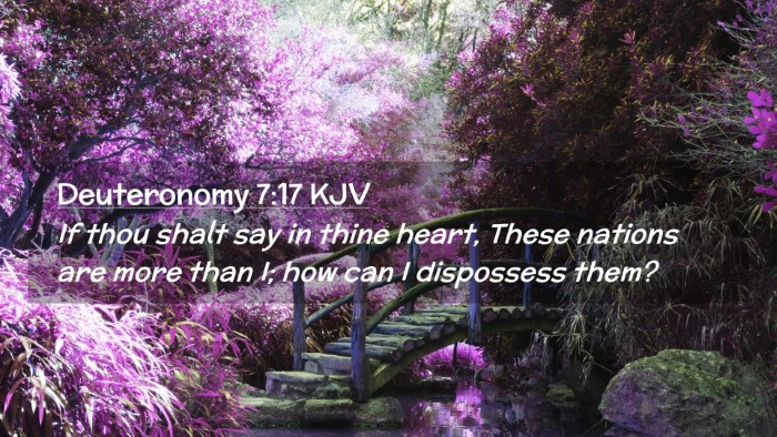 Picture 02 - Deuteronomy 7:17 KJV Desktop Wallpaper - If thou shalt say in thine heart, These nations - Desktop Bible Verse Wallpaper