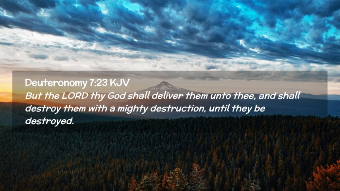 Picture 02 - Deuteronomy 7:23 KJV Desktop Wallpaper - But the LORD thy God shall deliver them unto - Desktop Bible Verse Wallpaper