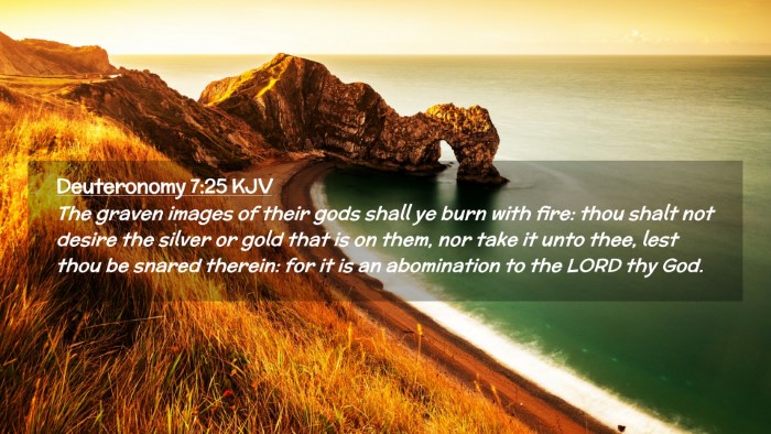 Picture 02 - Deuteronomy 7:25 KJV Desktop Wallpaper - The graven images of their gods shall ye burn - Desktop Bible Verse Wallpaper
