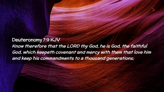 Picture 02 - Deuteronomy 7:9 KJV Desktop Wallpaper - Know therefore that the LORD thy God, he is God, - Desktop Bible Verse Wallpaper
