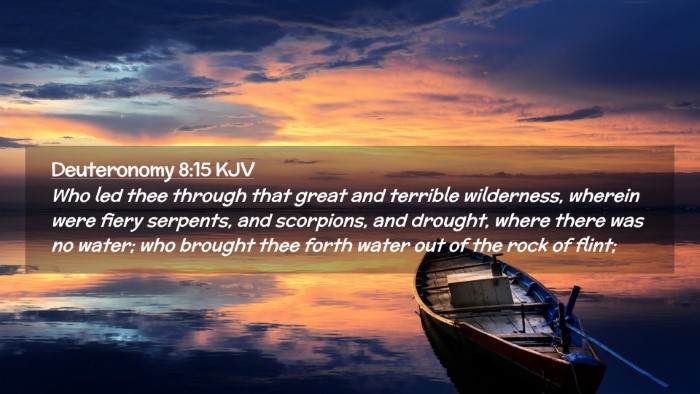 Picture 02 - Deuteronomy 8:15 KJV Desktop Wallpaper - Who led thee through that great and terrible - Desktop Bible Verse Wallpaper