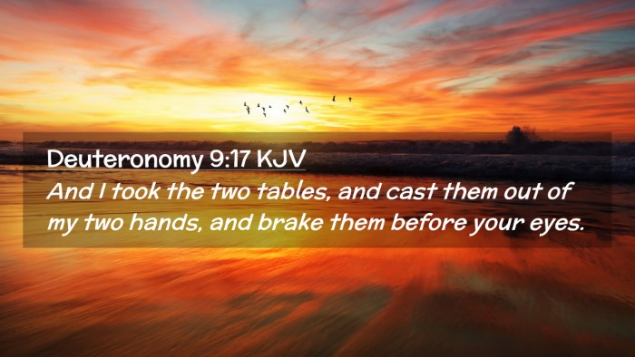 Picture 02 - Deuteronomy 9:17 KJV Desktop Wallpaper - And I took the two tables, and cast them out of - Desktop Bible Verse Wallpaper