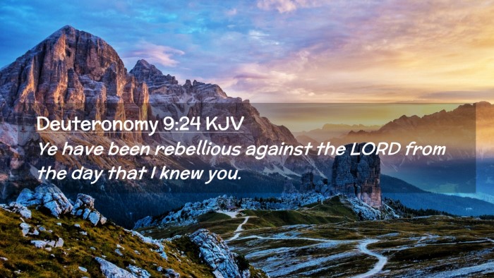 Picture 02 - Deuteronomy 9:24 KJV Desktop Wallpaper - Ye have been rebellious against the LORD from the - Desktop Bible Verse Wallpaper