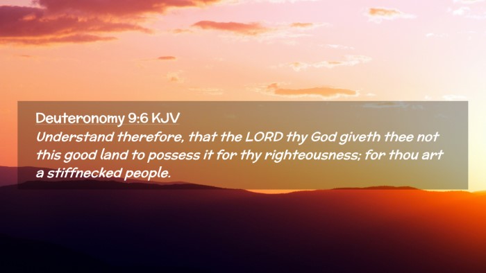 Picture 02 - Deuteronomy 9:6 KJV Desktop Wallpaper - Understand therefore, that the LORD thy God - Desktop Bible Verse Wallpaper