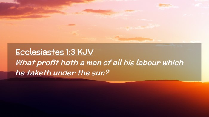 Picture 02 - Ecclesiastes 1:3 KJV Desktop Wallpaper - What profit hath a man of all his labour which he - Desktop Bible Verse Wallpaper