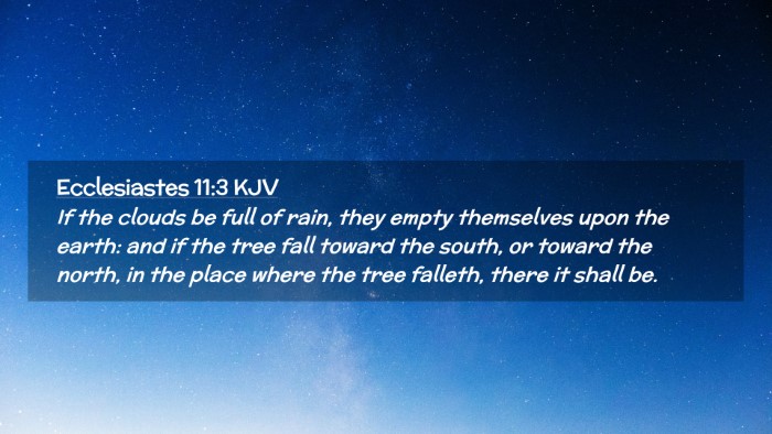 Picture 02 - Ecclesiastes 11:3 KJV Desktop Wallpaper - If the clouds be full of rain, they empty - Desktop Bible Verse Wallpaper