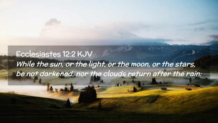 Picture 02 - Ecclesiastes 12:2 KJV Desktop Wallpaper - While the sun, or the light, or the moon, or the - Desktop Bible Verse Wallpaper