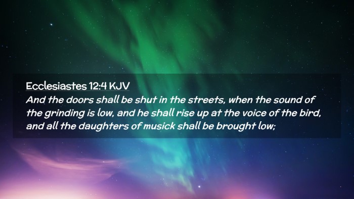 Picture 02 - Ecclesiastes 12:4 KJV Desktop Wallpaper - And the doors shall be shut in the streets, when - Desktop Bible Verse Wallpaper