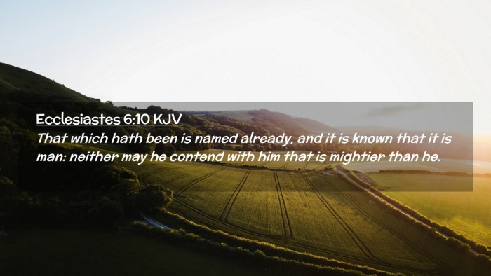 Picture 02 - Ecclesiastes 6:10 KJV Desktop Wallpaper - That which hath been is named already, and it is - Desktop Bible Verse Wallpaper