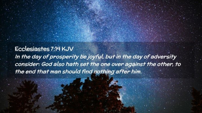 Picture 02 - Ecclesiastes 7:14 KJV Desktop Wallpaper - In the day of prosperity be joyful, but in the - Desktop Bible Verse Wallpaper