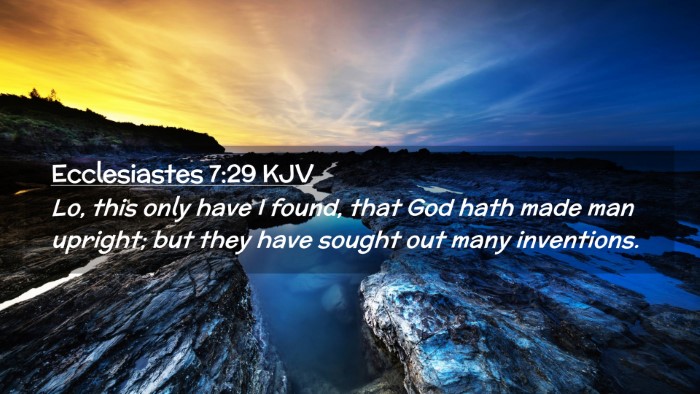 Picture 02 - Ecclesiastes 7:29 KJV Desktop Wallpaper - Lo, this only have I found, that God hath made - Desktop Bible Verse Wallpaper
