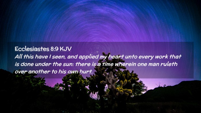 Picture 02 - Ecclesiastes 8:9 KJV Desktop Wallpaper - All this have I seen, and applied my heart unto - Desktop Bible Verse Wallpaper
