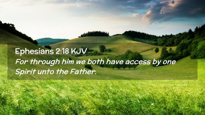 Picture 02 - Ephesians 2:18 KJV Desktop Wallpaper - For through him we both have access by one Spirit - Desktop Bible Verse Wallpaper