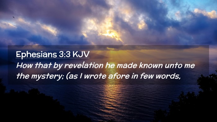 Picture 02 - Ephesians 3:3 KJV Desktop Wallpaper - How that by revelation he made known unto me the - Desktop Bible Verse Wallpaper