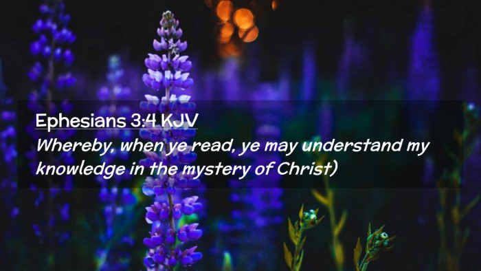 Picture 02 - Ephesians 3:4 KJV Desktop Wallpaper - Whereby, when ye read, ye may understand my - Desktop Bible Verse Wallpaper