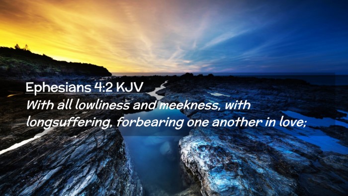 Picture 02 - Ephesians 4:2 KJV Desktop Wallpaper - With all lowliness and meekness, with - Desktop Bible Verse Wallpaper