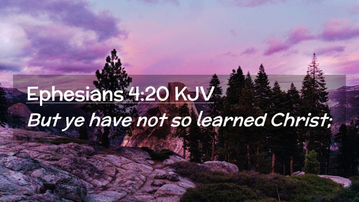 Picture 02 - Ephesians 4:20 KJV Desktop Wallpaper - But ye have not so learned - Desktop Bible Verse Wallpaper